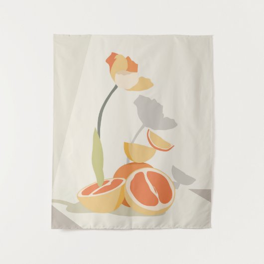 Elegantie in zwart-wit wandkleed (Voorkant)