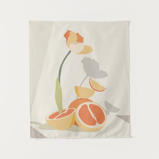 Elegantie in zwart-wit wandkleed (Voorkant)