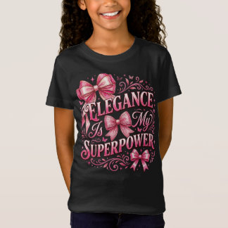Elegantie is mijn superkracht: Coquette strikken e T-shirt