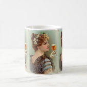 elegantie: Jonge dame met een Drink Magische Mok (Center)