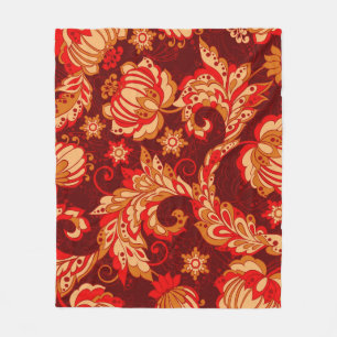 elegantie naadloos patroon met etnische bloemen, v fleece deken