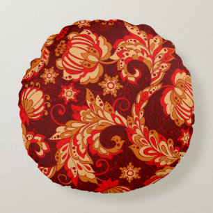 elegantie naadloos patroon met etnische bloemen, v rond kussen