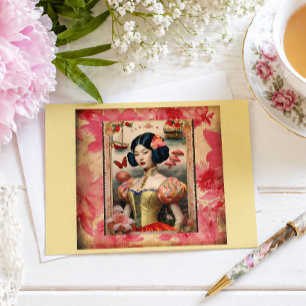 Elegantie op de hoge Zeeen  Aziatische piraat Briefkaart