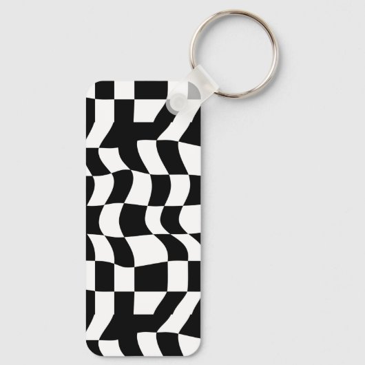 Elegantie opnieuw gedefinieerd: Abstracte vervormd Sleutelhanger (Achterkant)