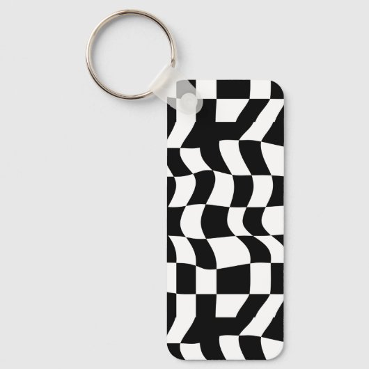 Elegantie opnieuw gedefinieerd: Abstracte vervormd Sleutelhanger (Voorkant)