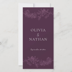 Elegantie Plum Wedding Ceremony Programma