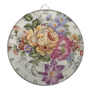 Elegantie: Porseleinen-geïnspireerde Floral Dart B Dartbord