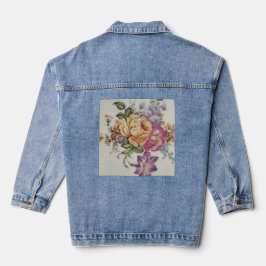 Elegantie: Porseleinen geïnspireerde Jean-jas Denim Jacket