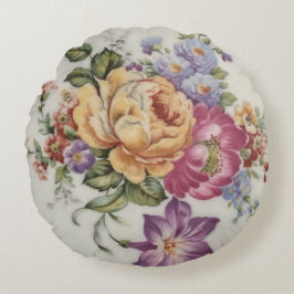 Elegantie: Porseleinen geïnspireerde ronde kussen