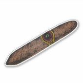  elegantie: retro sigaar sticker (Voorkant)