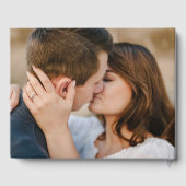  Elegantie Sage Green Bow Fotobruiloft Gastenboek (Achterkant)