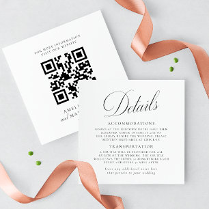 Elegantie Script bruiloft details Kaart