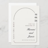 Elegantie Sla de datum op Kaart (Voorkant / Achterkant)