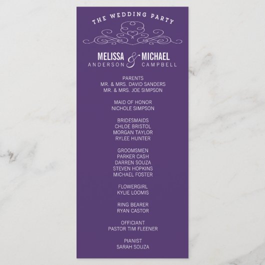  ELEGANTIE | TROUWPROGRAMMA PROGRAMMA (Achterkant)