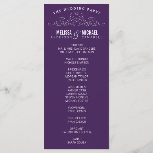  ELEGANTIE | TROUWPROGRAMMA PROGRAMMA (Achterkant)