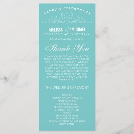 ELEGANTIE | TROUWPROGRAMMA PROGRAMMA (Voorkant)