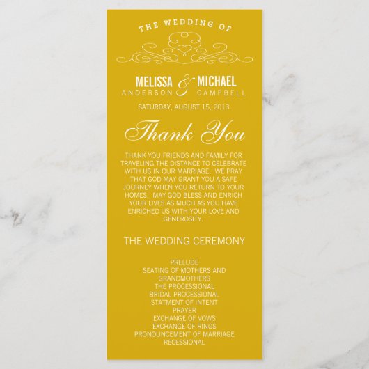 ELEGANTIE | TROUWPROGRAMMA PROGRAMMA (Voorkant)