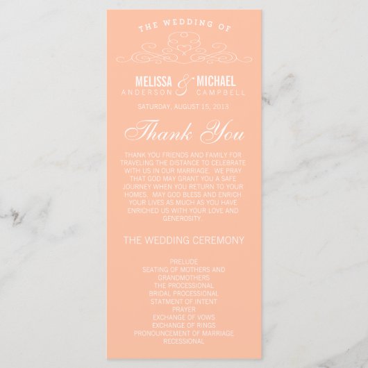  ELEGANTIE | TROUWPROGRAMMA PROGRAMMA (Voorkant)