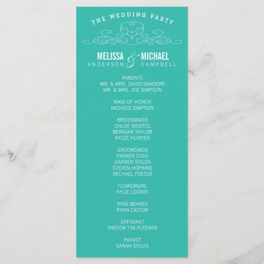 ELEGANTIE | TROUWPROGRAMMA PROGRAMMA (Achterkant)