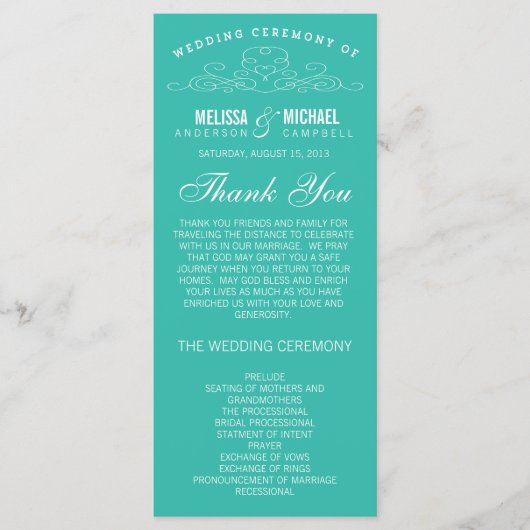 ELEGANTIE | TROUWPROGRAMMA PROGRAMMA (Voorkant)