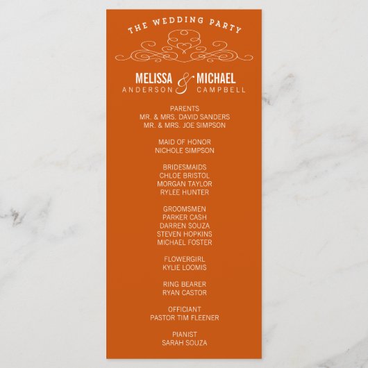  ELEGANTIE | TROUWPROGRAMMA PROGRAMMA (Achterkant)