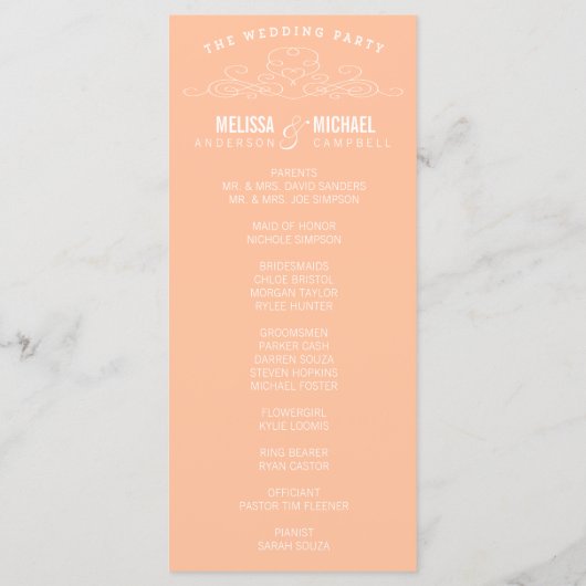 ELEGANTIE | TROUWPROGRAMMA PROGRAMMA (Achterkant)