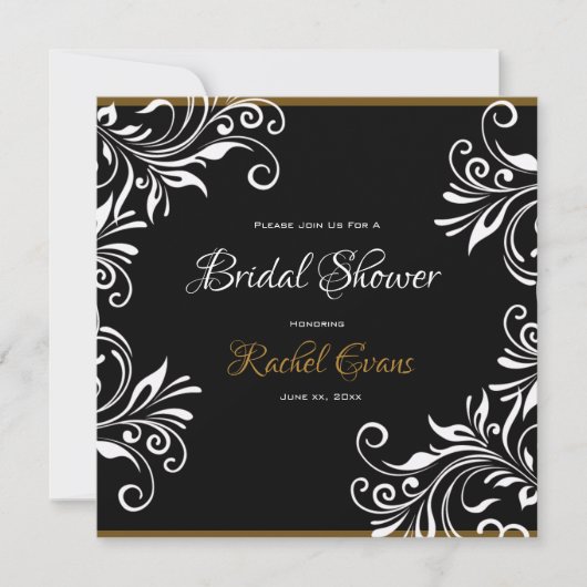 Elegantie - Uitnodiging van het Vrijgezellenfeest (Voorkant)