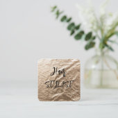 elegantie van goudfolie vierkante visitekaartje (Staand voorkant)