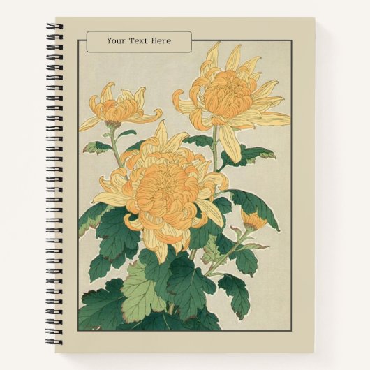 Elegantie van Japan: het Chrysanthemum Notitieboek (Voorkant)