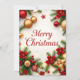 Elegantie van Kerstmis: een feestelijke viering Kaart