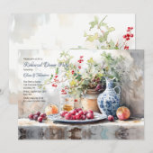 Elegantie voor het dinerfeest kaart (Voorkant / Achterkant)