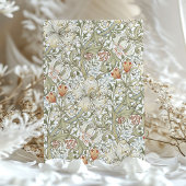 Elegantie William Morris Floral Wedding Kaart