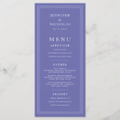 Elegantl Formal Purple Wedding Menu (Voorkant)