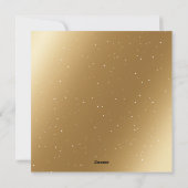 Élégants cadeaux d'or Cartes de Noël Neige (Dos)