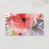 Élégants Cartes de visite floraux (Dos)