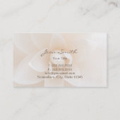 Élégants Cartes de visite floraux blancs (Dos)