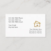 Élégants Cartes de visite immobiliers (Dos)