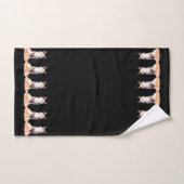 Élégants chevaux blancs modernes avec des fleurs s (Serviette à main)