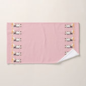 Élégants chevaux blancs modernes avec des fleurs s (Serviette à main)