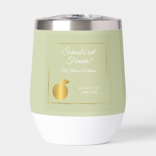 Élégants Enseignants Golden Pastel Retraite Party (Avant)