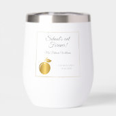 Élégants Enseignants Golden Pastel Retraite Party (Arrière)