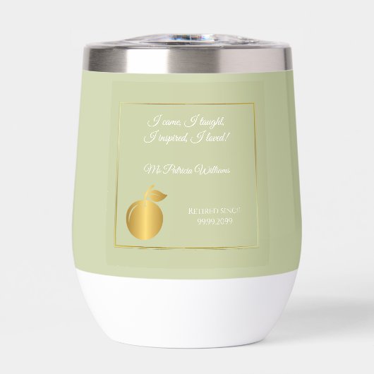 Élégants Enseignants Golden Pastel Retraite Party (Avant)