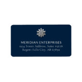 Élégants Étiquettes de adresse de flocon de neige (Devant)