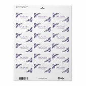 Élégants Étiquettes de adresse de lavande (Feuille entière)