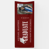 élégants félicitations bannière photo diplômée (Vertical)