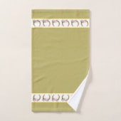 Élégants, fers à cheval dorés avec des fleurs sur (Serviette à main)