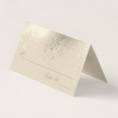 Élégants flocons de neige beige et or| Cartes (Dos)