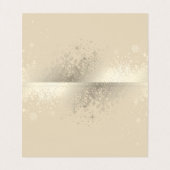 Élégants flocons de neige beige et or| Cartes (Intérieur déplié)