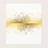 Élégants flocons de neige blancs et dorés| Cartes (Intérieur déplié)