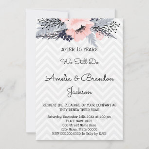 Elegants Flowers Wedding Jubileum Renewal Kaart